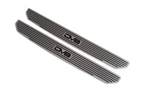 Jeep Wrangler Sill Plates - Front - DV8 Offroad - DV8 Logo - Black - `18-`27